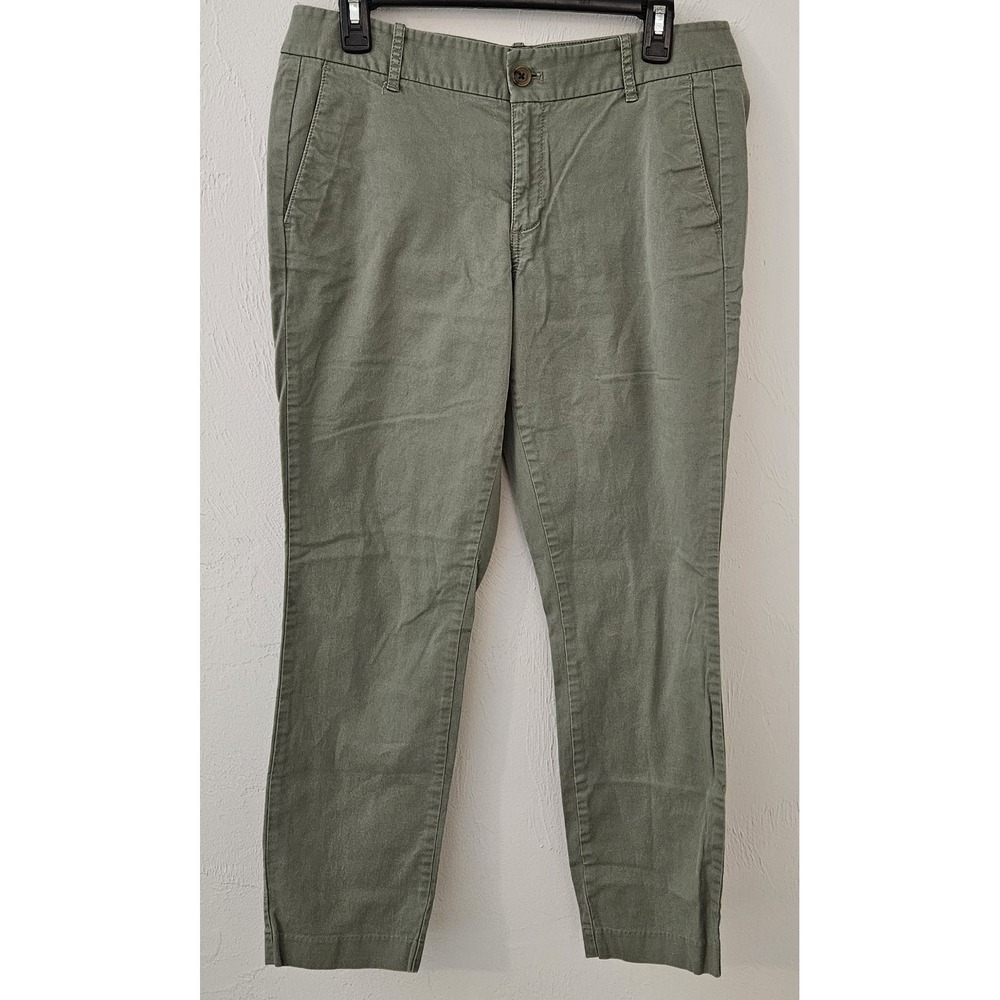 J. Crew Pants Womens 10 Sage Green Frankie Stretch Chino Career Pants 27" Inseam